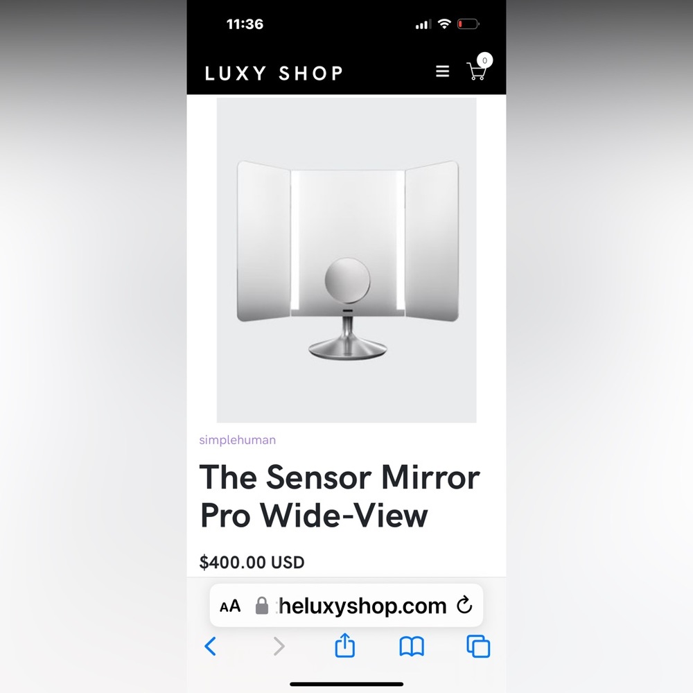 Simple human wide mirror